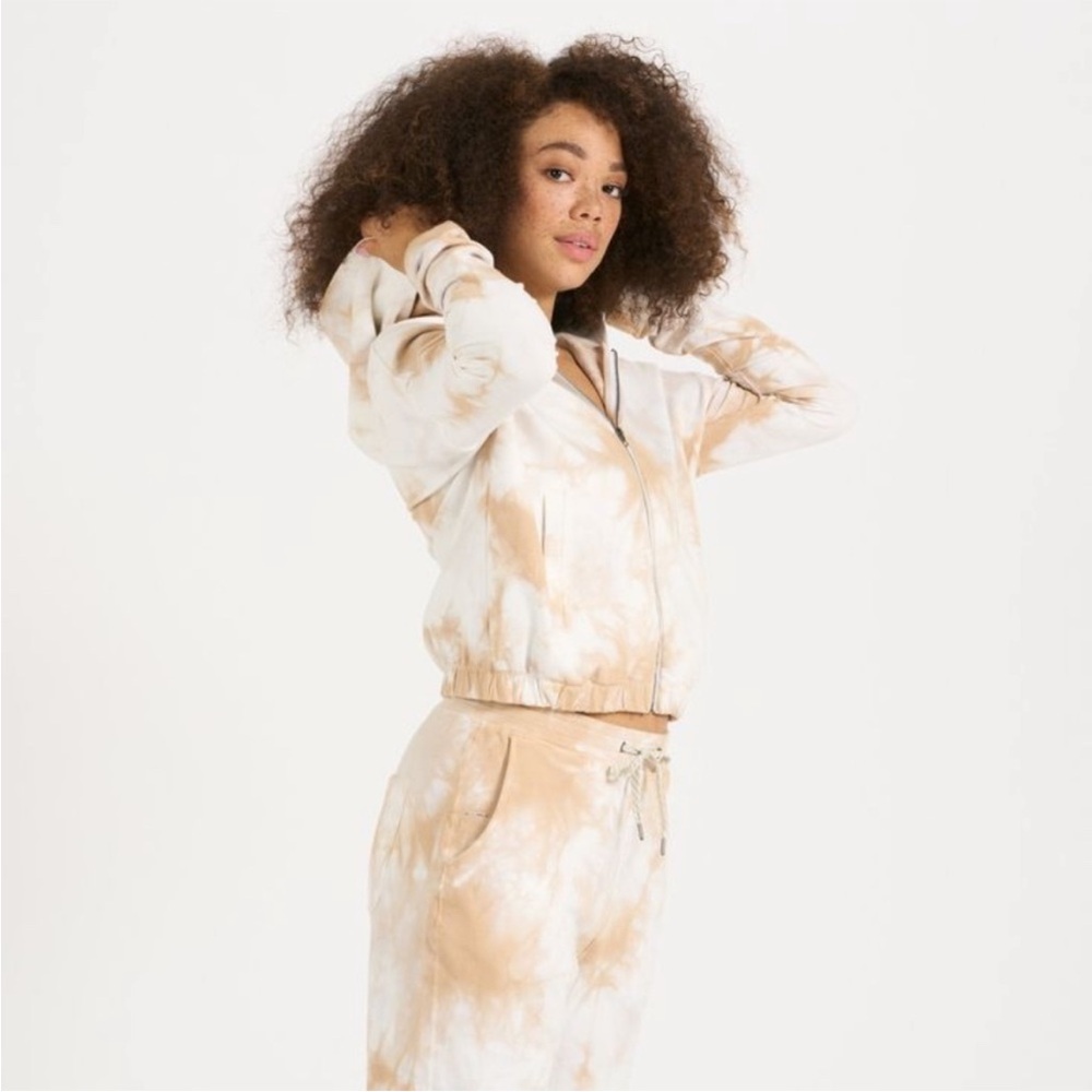 Vuori Laguna Lounge Hoodie‎ Sweatshirt Full Zip Oak Tie Dye